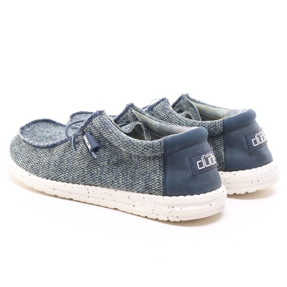 Hey Dude Textile Wally Sox Aqua Loafers & Slip-Ons Men 9 Blue/White - Picture 8 of 17